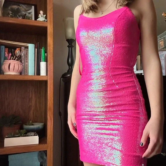 Dresses | Pink Ashley Lauren Homecoming Dress | Poshmark
